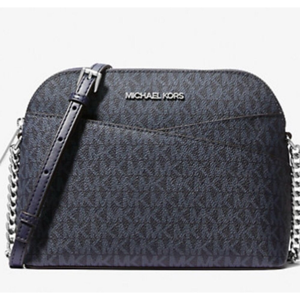 New Michael Kors Jet Set Travel Medium Dome Crossbody Admiral